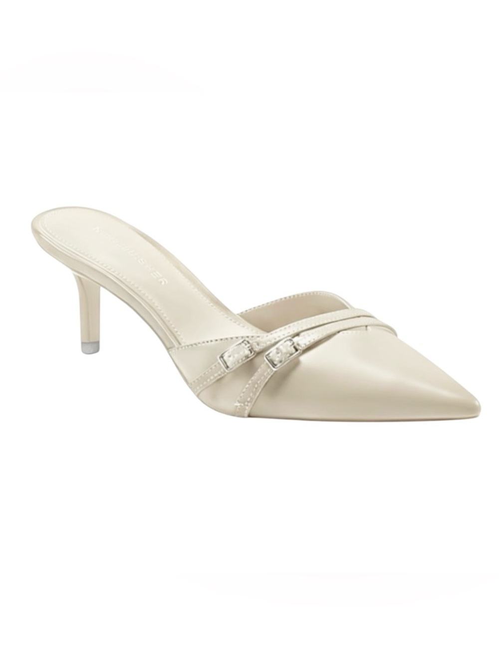 Marc Fisher Womens Amilia Slip On Pointed Toe Pump Heels Ivory